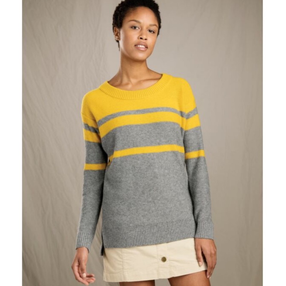 Toad & Co Plateau Stripe Boyfriend Crew Sweater